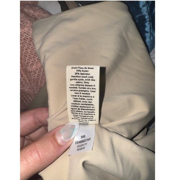 Open Edit Smooth Edit Midi Skirt in Tan Oxford - Picture 4 of 4